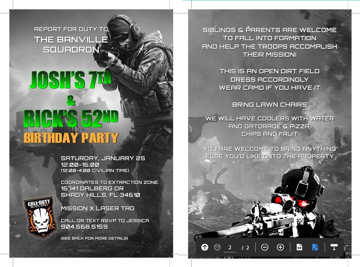 Birthday Party Flyer Front